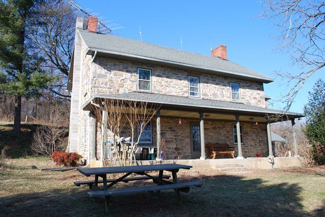 Front of Historic Stone Home Renovation in Knoxville, Maryland - Before