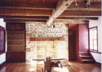 Interior After Reconstruction of Stone Home in Franklin County